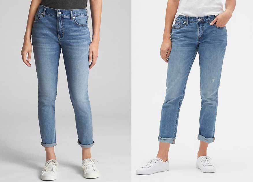 Girlfriend Jeans vs. Boyfriend Jeans, The difference in fit Types of